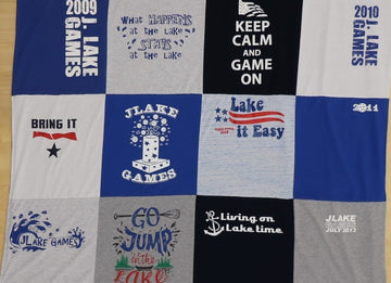 T-shirt quilt story: 11 years of lake day memories