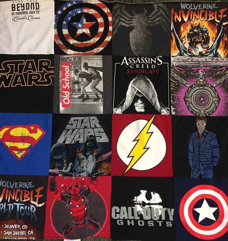 popular culture t-shirt quilt