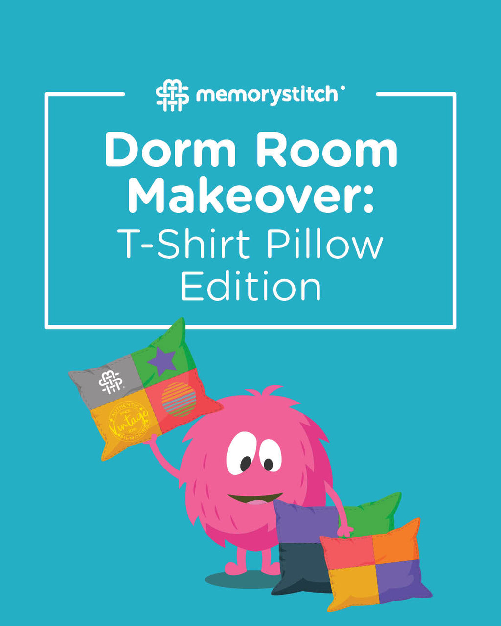 Dorm Room Makeover: T-Shirt Pillow Edition