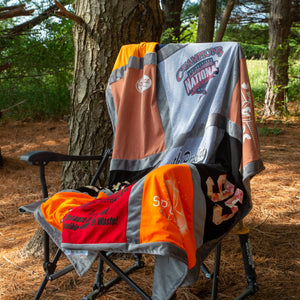Memory Quilts Made from Concert Tees, Travel Shirts & Adventure Gear