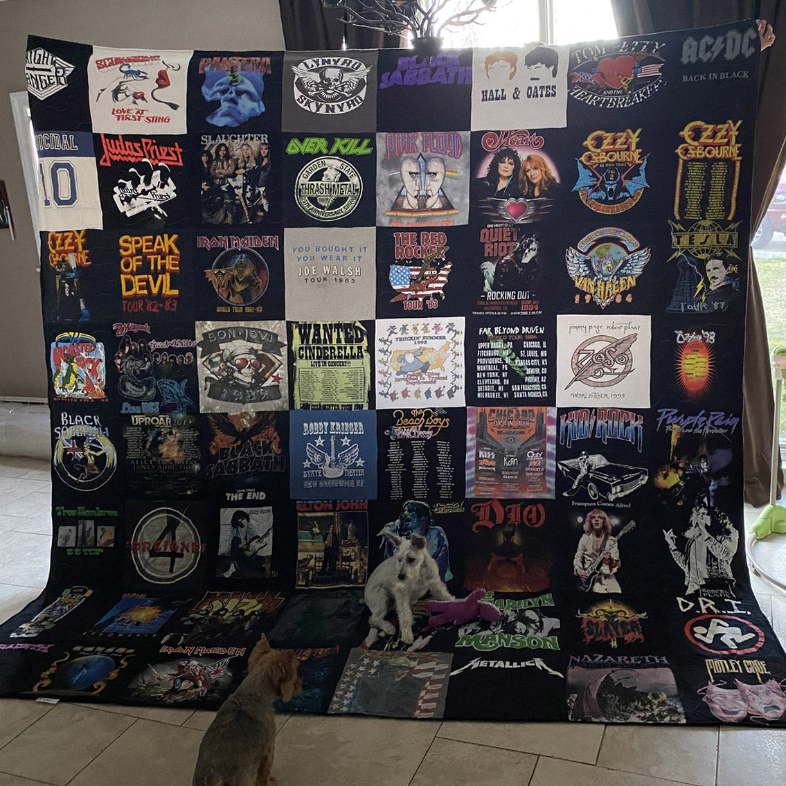 Outlet Hand stitched vintage tshirt blanket